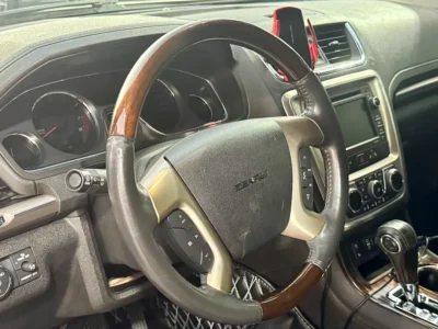 2014 GMC Acadia Denali 3.6 Litres V6 Petrol Engine White Black SUV GCC Specs Fully Loaded