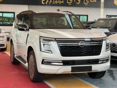2026 Nissan Patrol PLATINUM 3.5 Litres V6 Petrol Engine White Red SUV GCC Specifications