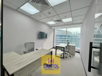 125 sqft Cozy Open Office Space For Full Year, Labour Inspections ,Chiller Free With Ejari (BK)
