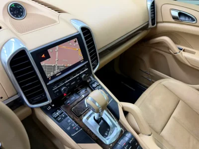 2015 Porsche Cayenne S 3.6 Litres V6 Twin-Turbo Petrol Engine Blue Beige SUV GCC Specs
