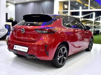 2023 Opel Corsa Elegance Plus 3 Cylinders Petrol Engine Red Black Hatchback GCC Specs