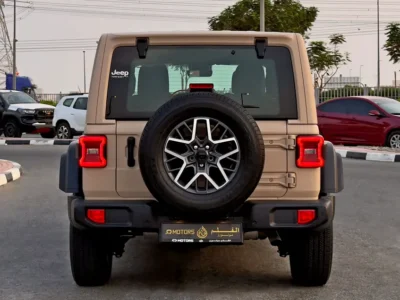 2024 Jeep Wrangler Sahara 4 Cylinders Petrol Engine Beige Black SUV GCC Specifications