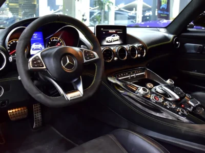 2015 Mercedes-Benz AMG AMG-GT S 4.0L V8 Biturbo Petrol Engine Yellow Black Coupe GCC