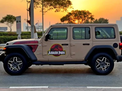 2024 Jeep Wrangler Sahara 4 Cylinders Petrol Engine Beige Black SUV GCC Specifications