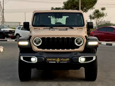 2024 Jeep Wrangler Sahara 4 Cylinders Petrol Engine Beige Black SUV GCC Specifications