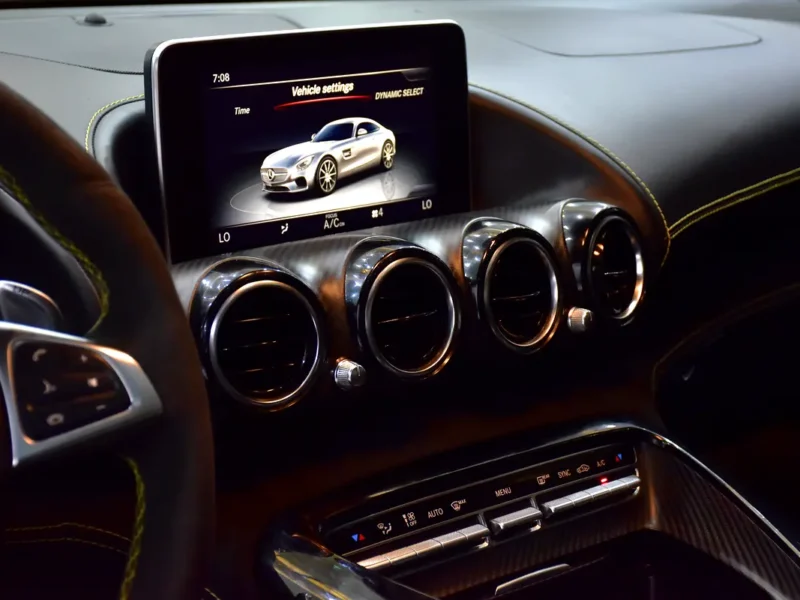 2015 Mercedes-Benz AMG AMG-GT S 4.0L V8 Biturbo Petrol Engine Yellow Black Coupe GCC