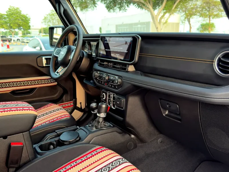2024 Jeep Wrangler Sahara 4 Cylinders Petrol Engine Beige Black SUV GCC Specifications