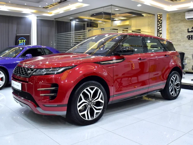 2021 Land Rover Range Rover Evoque R-Dynamic HSE 4 Cylinders Engine Red Maroon Crossover