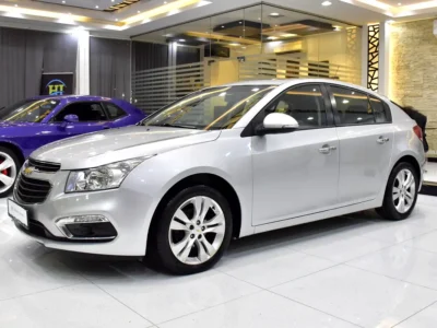2017 Chevrolet Cruze LT 4 Cylinders Petrol Engine Silver Tan Hatchback GCC Specifications