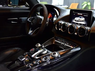 2015 Mercedes-Benz AMG AMG-GT S 4.0L V8 Biturbo Petrol Engine Yellow Black Coupe GCC