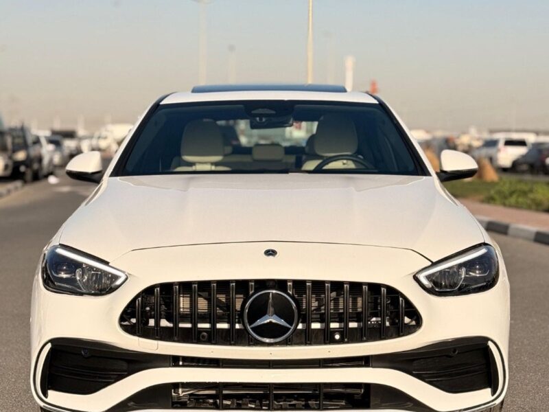 2026 Mercedes-Benz C300 AMG 2.0-liter Turbocharged 4 Cylinder Petrol Engine White Beige Sedan