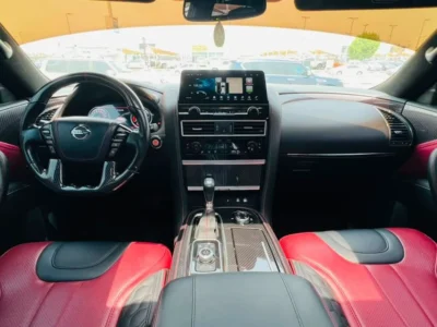 2019 Nissan Armada SL 5.6 Litres 8 Cylinders Petrol Engine Black Red SUV American Specs