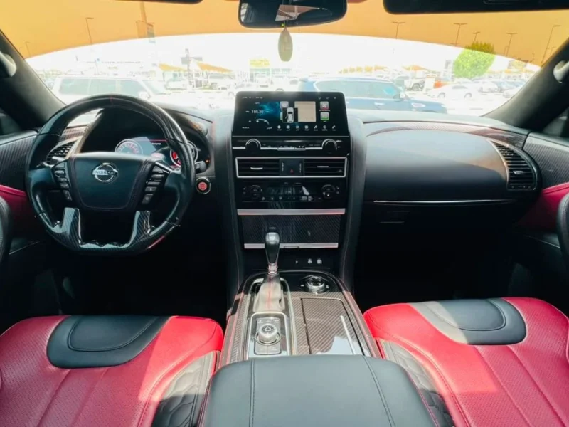 2019 Nissan Armada SL 5.6 Litres 8 Cylinders Petrol Engine Black Red SUV American Specs