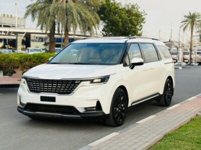 2022 Kia Carnival 3.5 Litres 6 Cylinders Petrol Engine White Tan SUV GCC Specs Full Option