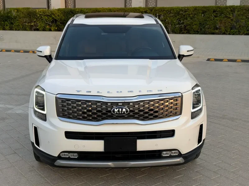 2021 Kia Telluride EX 3.8 Litres V6 Petrol Engine White Beige SUV GCC Specs Excellent Condition