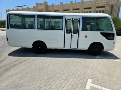2009 Toyota Coaster 4 Cylinders Diesel Engine White Grey Van GCC Specs Premium Condition