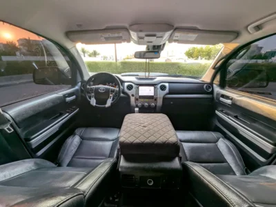2019 Toyota Tundra CrewMax SR5 5.7L V8 i-FORCE Engine Grey Black Pickup Truck GCC Specs