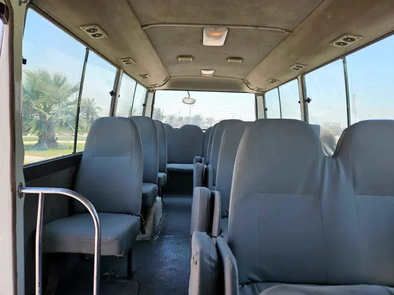 2009 Toyota Coaster 4 Cylinders Diesel Engine White Grey Van GCC Specs Premium Condition
