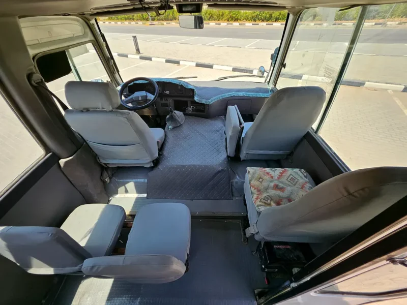2009 Toyota Coaster 4 Cylinders Diesel Engine White Grey Van GCC Specs Premium Condition