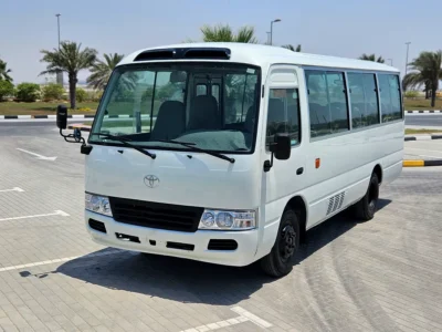 2009 Toyota Coaster 4 Cylinders Diesel Engine White Grey Van GCC Specs Premium Condition