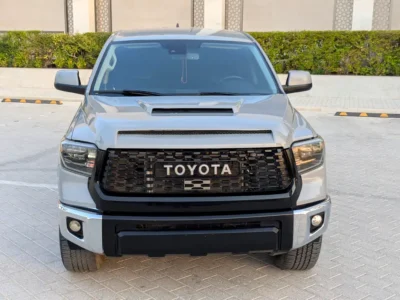 2019 Toyota Tundra CrewMax SR5 5.7L V8 i-FORCE Engine Grey Black Pickup Truck GCC Specs