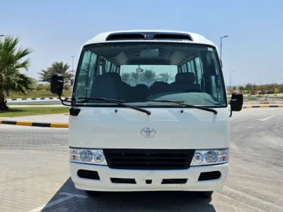 2009 Toyota Coaster 4 Cylinders Diesel Engine White Grey Van GCC Specs Premium Condition