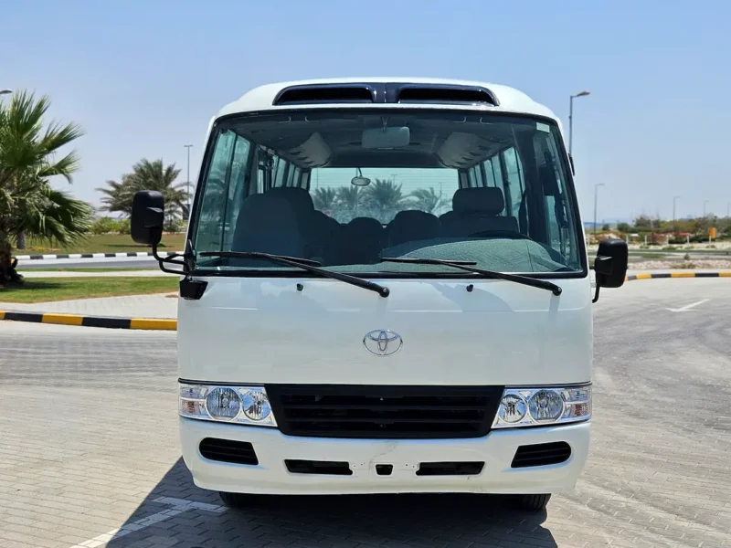 2009 Toyota Coaster 4 Cylinders Diesel Engine White Grey Van GCC Specs Premium Condition