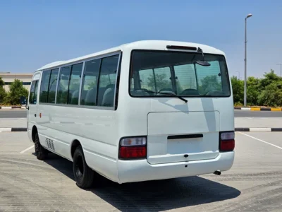 2009 Toyota Coaster 4 Cylinders Diesel Engine White Grey Van GCC Specs Premium Condition
