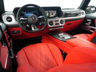 2025 Mercedes-Benz G-Class G 63 AMG 4.0L V8 Biturbo Petrol Engine Grey Red SUV GCC Specs