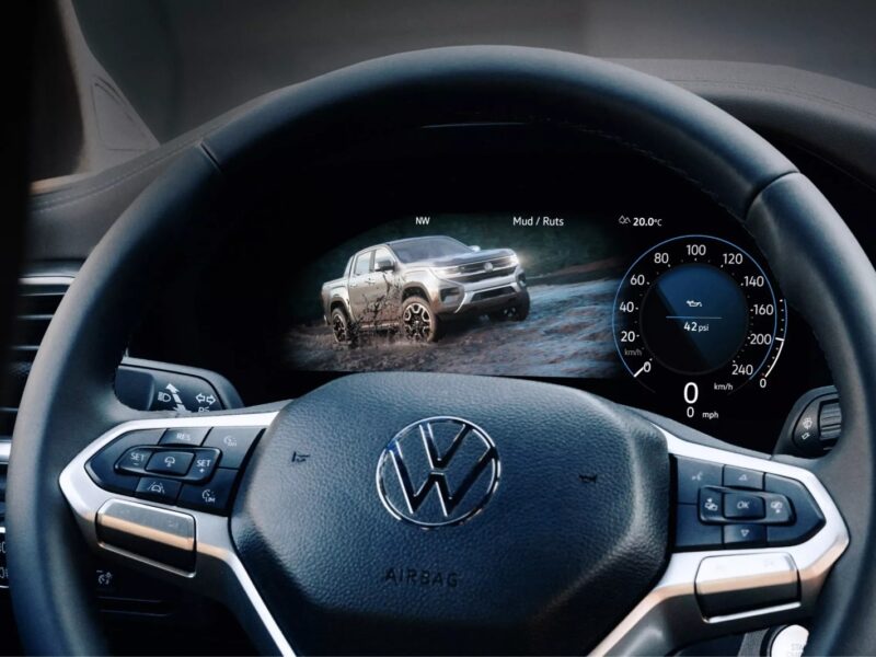 2026 Volkswagen Amarok 2.0L Turbo 4-Cylinder Diesel Engine White Black Pickup Truck