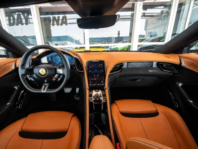 2023 Ferrari Roma Standard 3.9 Litres V8 Twin Turbo Petrol Engine Grey Tan Coupe Carbon Fiber