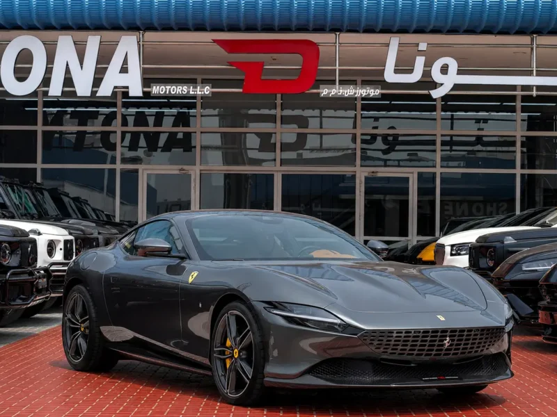 2023 Ferrari Roma Standard 3.9 Litres V8 Twin Turbo Petrol Engine Grey Tan Coupe Carbon Fiber