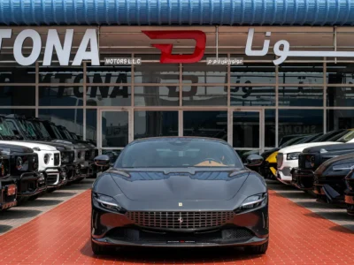 2023 Ferrari Roma Standard 3.9 Litres V8 Twin Turbo Petrol Engine Grey Tan Coupe Carbon Fiber