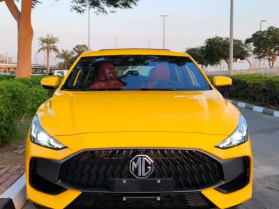 2023 MG GT Turbo 1.5L turbocharged 4 Cylinders Petrol Engine Yellow Black Sedan GCC Specs