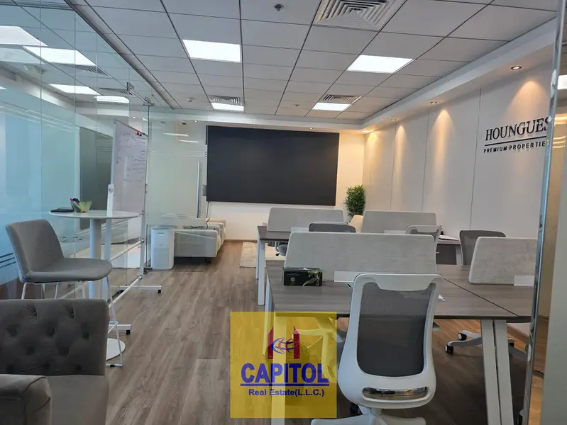 1,127 sqft WELL FURNISHED OFFICE WITH 4 GLASS PARTITION AVAILABLE FOR RENT IN BUSINESS BAY