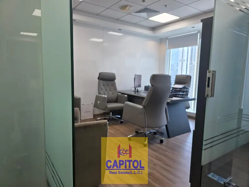 1,127 sqft WELL FURNISHED OFFICE WITH 4 GLASS PARTITION AVAILABLE FOR RENT IN BUSINESS BAY
