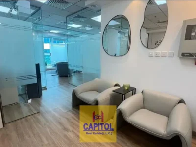 1,127 sqft WELL FURNISHED OFFICE WITH 4 GLASS PARTITION AVAILABLE FOR RENT IN BUSINESS BAY