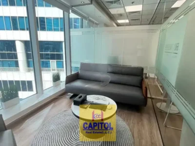 1,127 sqft WELL FURNISHED OFFICE WITH 4 GLASS PARTITION AVAILABLE FOR RENT IN BUSINESS BAY