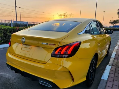 2023 MG GT Turbo 1.5L turbocharged 4 Cylinders Petrol Engine Yellow Black Sedan GCC Specs