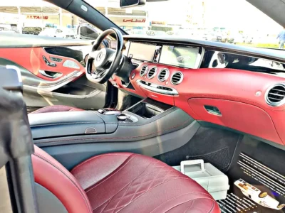 2015 Mercedes-Benz S-Class S 550 8 Cylinders Petrol Engine Black Red Coupe Mint Condition Clean Title