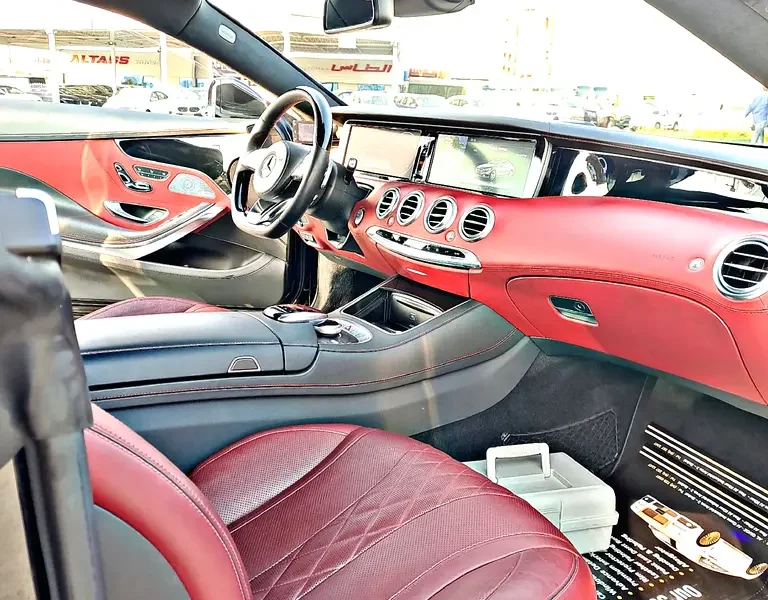 2015 Mercedes-Benz S-Class S 550 8 Cylinders Petrol Engine Black Red Coupe Mint Condition Clean Title