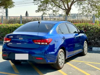 2021 Kia Rio EX 4 Cylinders Petrol Engine Blue Black Sedan GCC Specs Excellent Condition