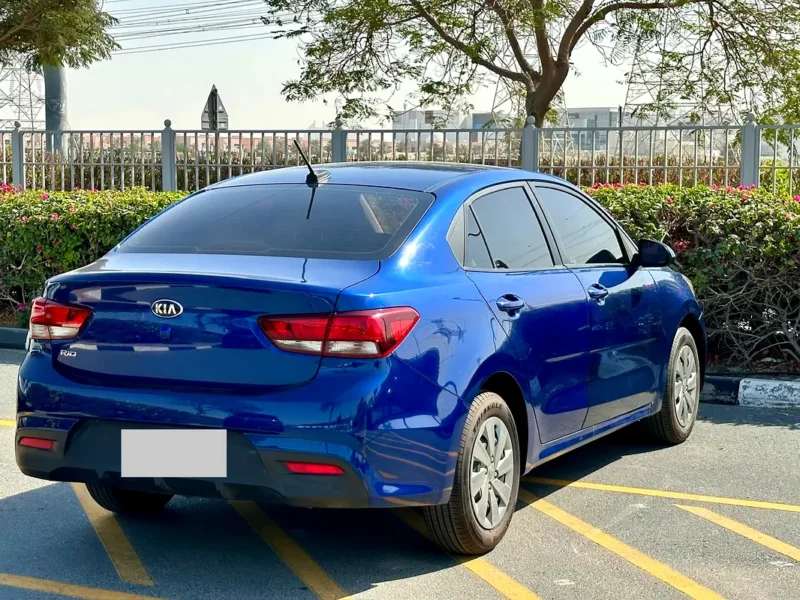 2021 Kia Rio EX 4 Cylinders Petrol Engine Blue Black Sedan GCC Specs Excellent Condition