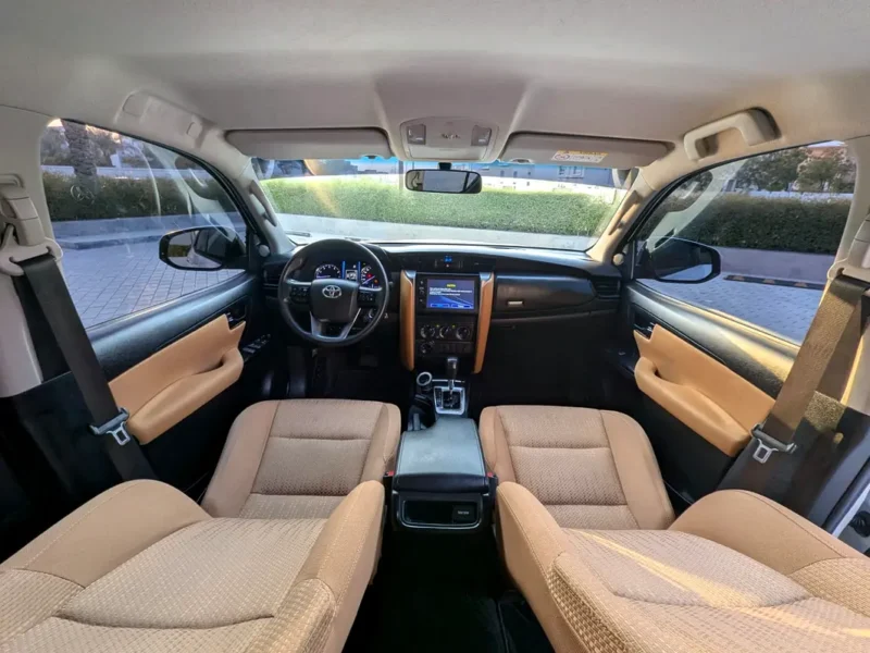 2023 Toyota Fortuner EXR 4 Cylinders Petrol Engine White Beige SUV GCC Specs Excellent Condition