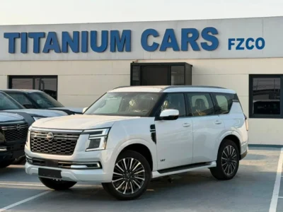 2026 Nissan Patrol LE PLATINUM CITY 3.5L Twin Turbo 6 Cylinders Petrol Engine White Red SUV