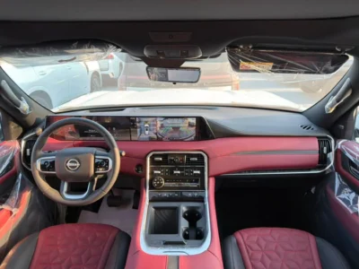 2026 Nissan Patrol LE PLATINUM CITY 3.5L Twin Turbo 6 Cylinders Petrol Engine White Red SUV