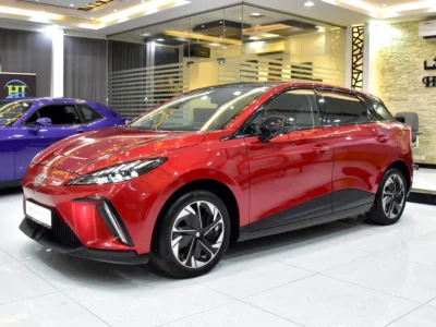 2023 MG MG4 Com 64kWh Electric Vehicle 350 - 450 KM Range Red Grey Hatchback GCC Specs