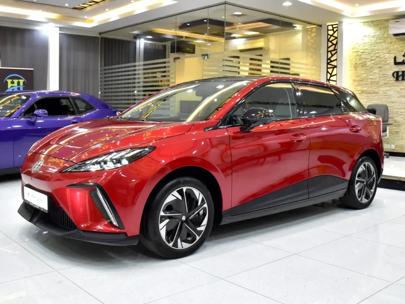 2023 MG MG4 Com 64kWh Electric Vehicle 350 - 450 KM Range Red Grey Hatchback GCC Specs
