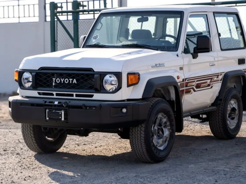 2025 Toyota Land Cruiser 70 Series LC 71 LX SWB 4.0L 6 Cylinders Petrol Engine White Tan SUV