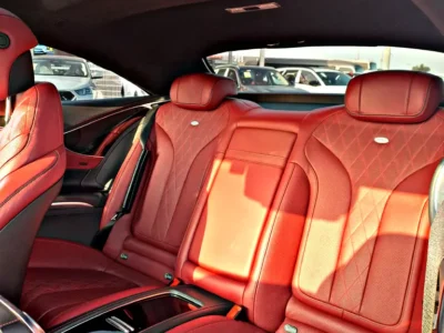 2015 Mercedes-Benz S-Class S 550 8 Cylinders Petrol Engine Black Red Coupe Mint Condition Clean Title